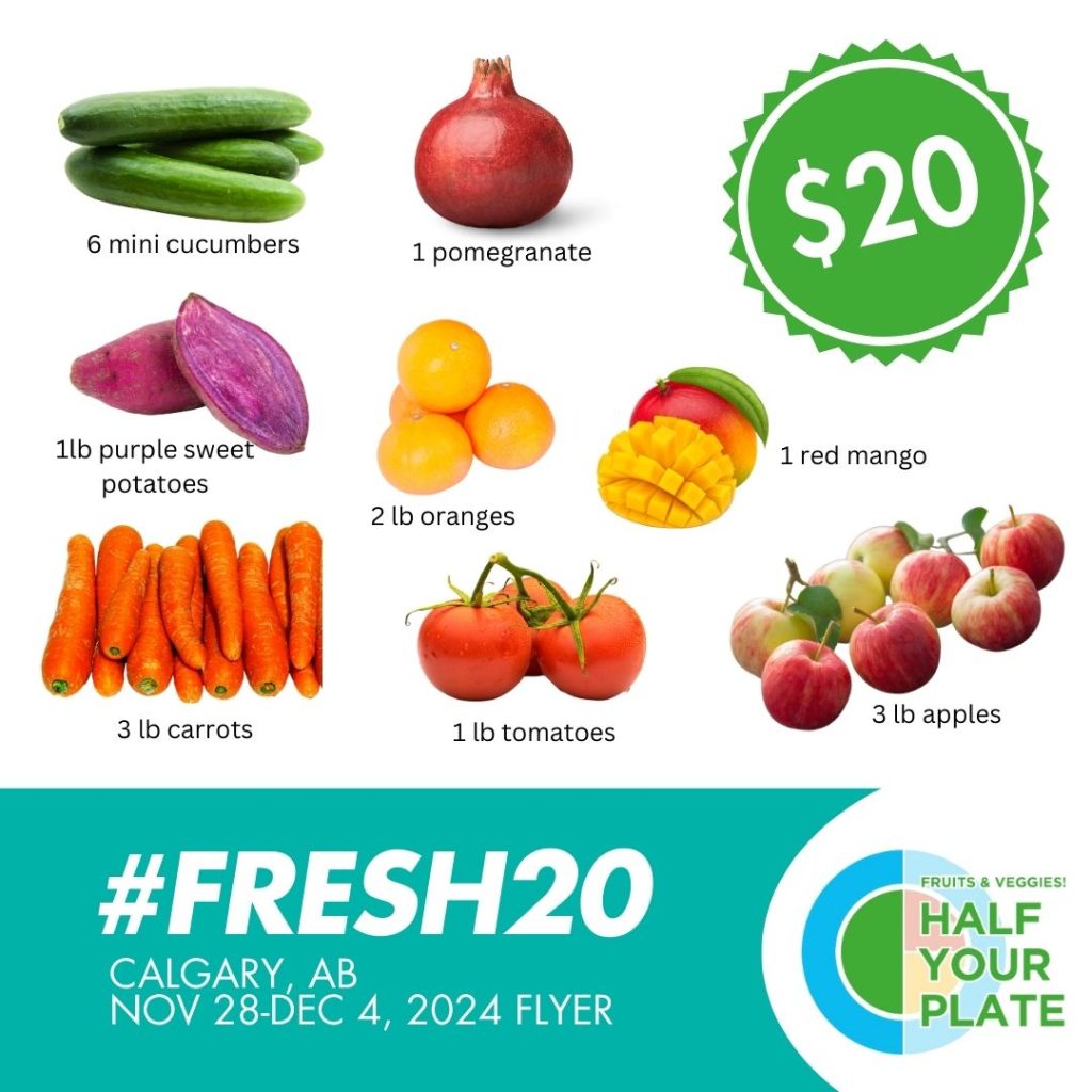 #Fresh20 campaign: Fruits & veggies you can buy for $20 in Calgary, Alberta.