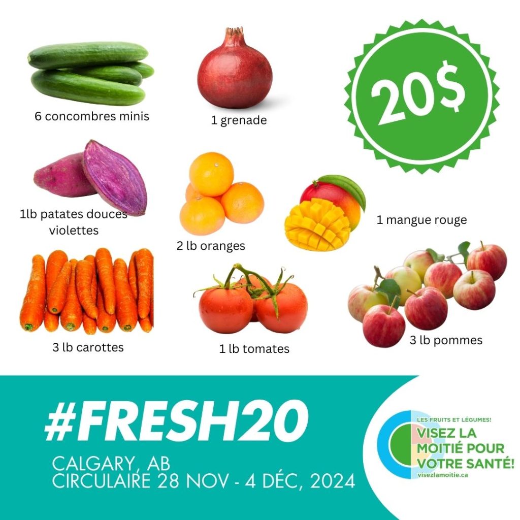 #Fresh20: Repas a essayer avec votre achat de 20$